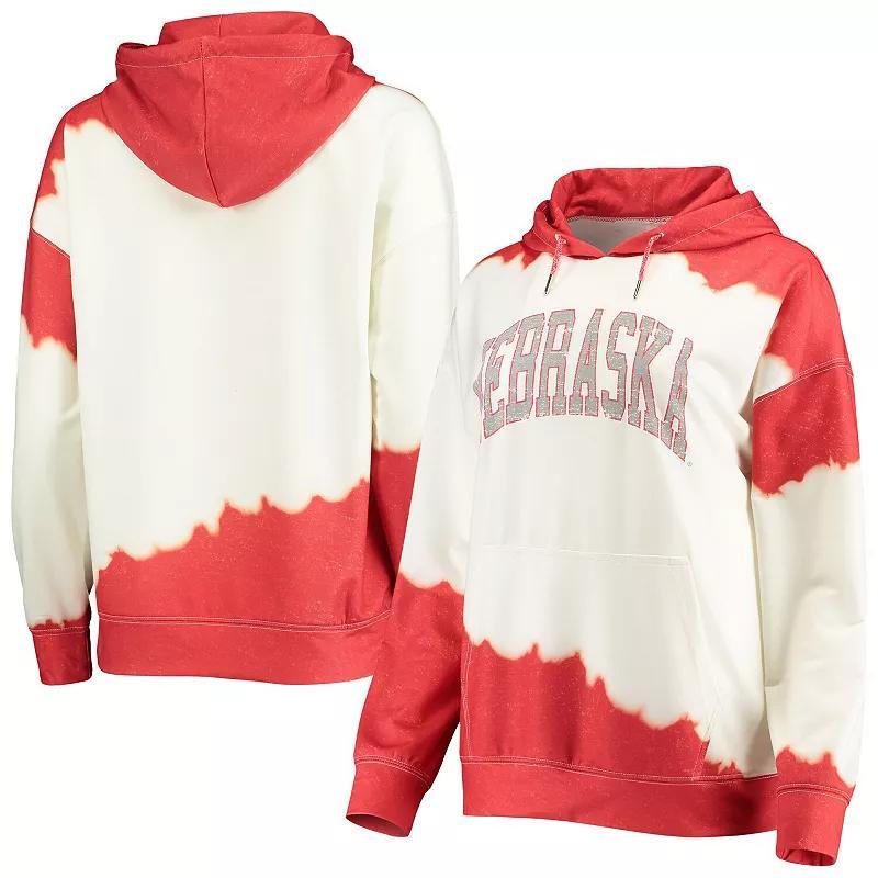 Womens Gameday Couture White Nebraska Huskers For the Fun Double Dip-Dyed Pullover Hoodie - White Product Image