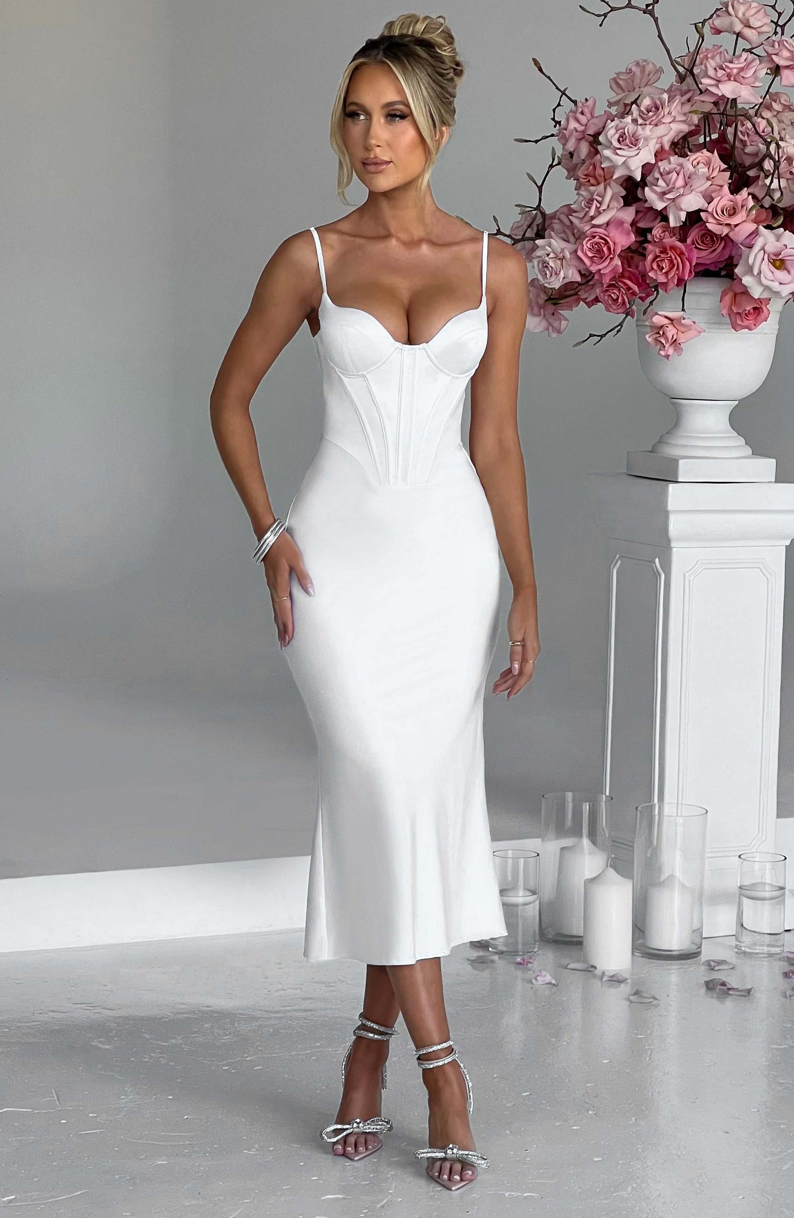 Farrah Midi Dress - Ivory Product Image
