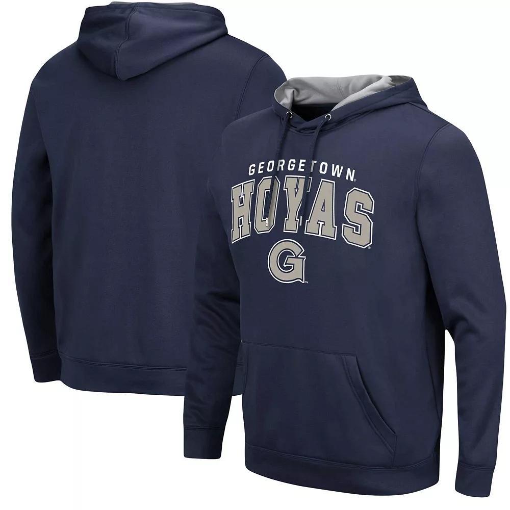 Men's Colosseum Navy Georgetown Hoyas Resistance Pullover Hoodie,  Product Image