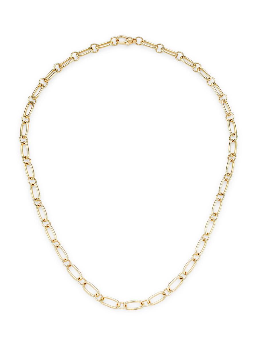 Womens 14K Yellow Gold Oval-Link Chain Necklace/18 Product Image