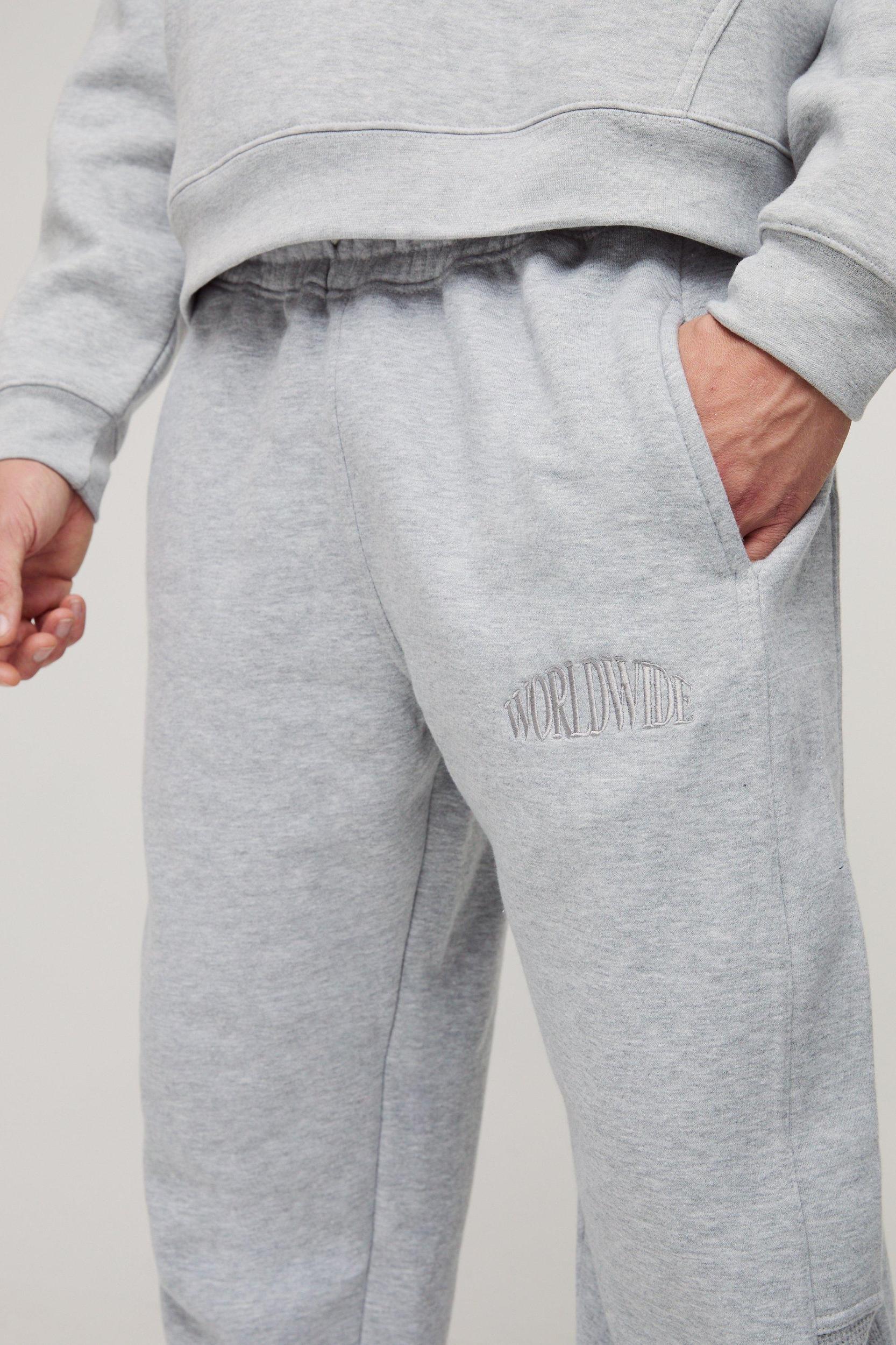 Oversized Waffle Panel Sweatpants | boohooMAN USA Product Image