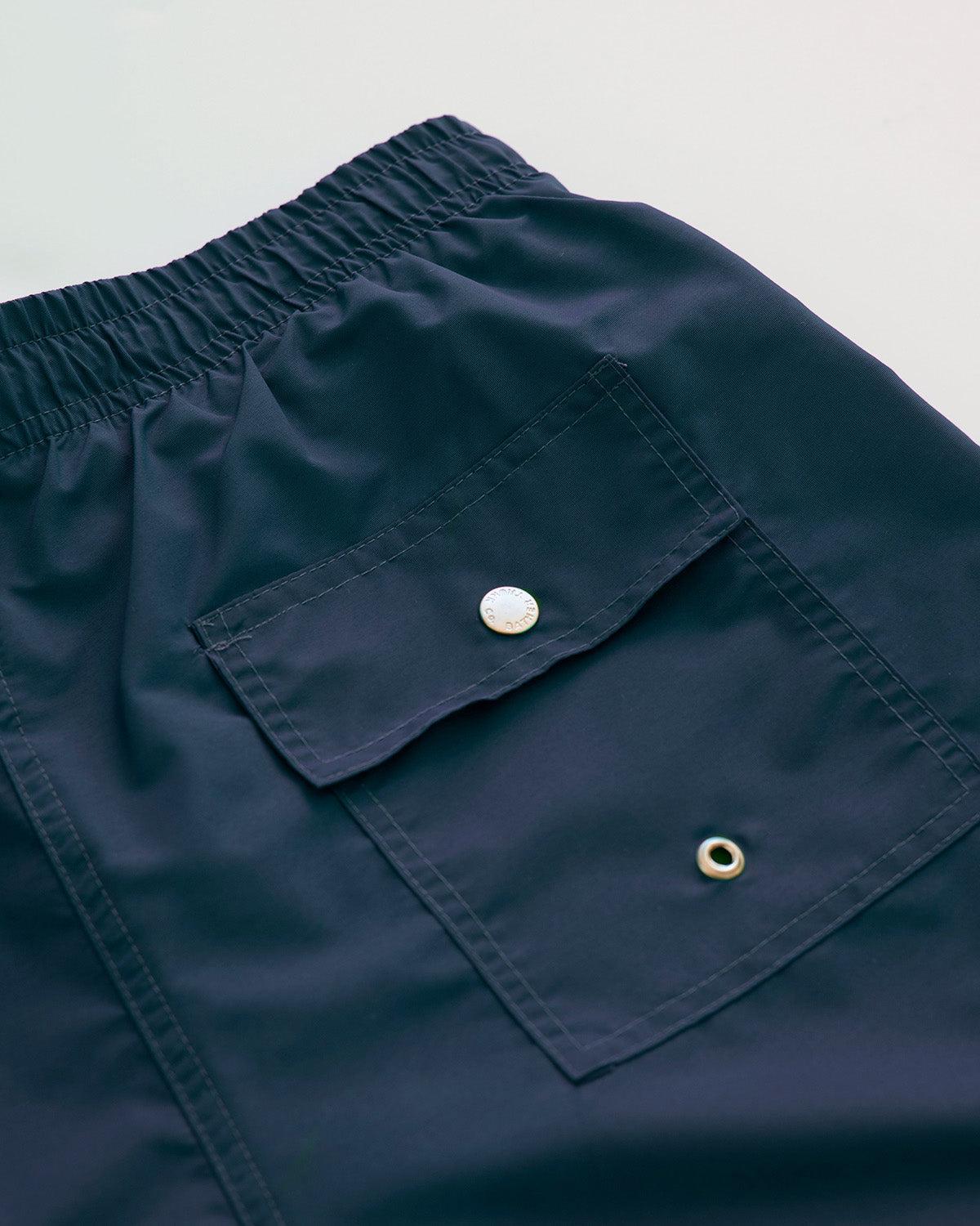 Solid Navy Swim Trunk Product Image