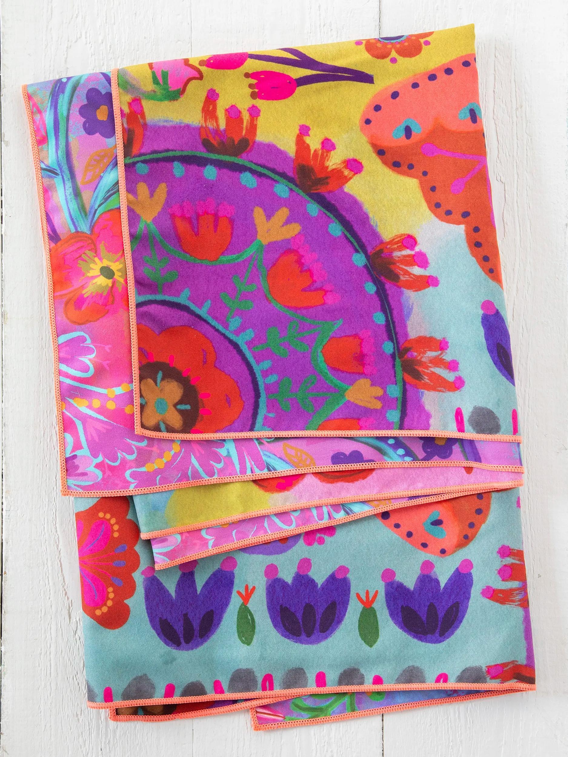 Double-Sided Microfiber Beach Towel - Tropical Sprigs Product Image