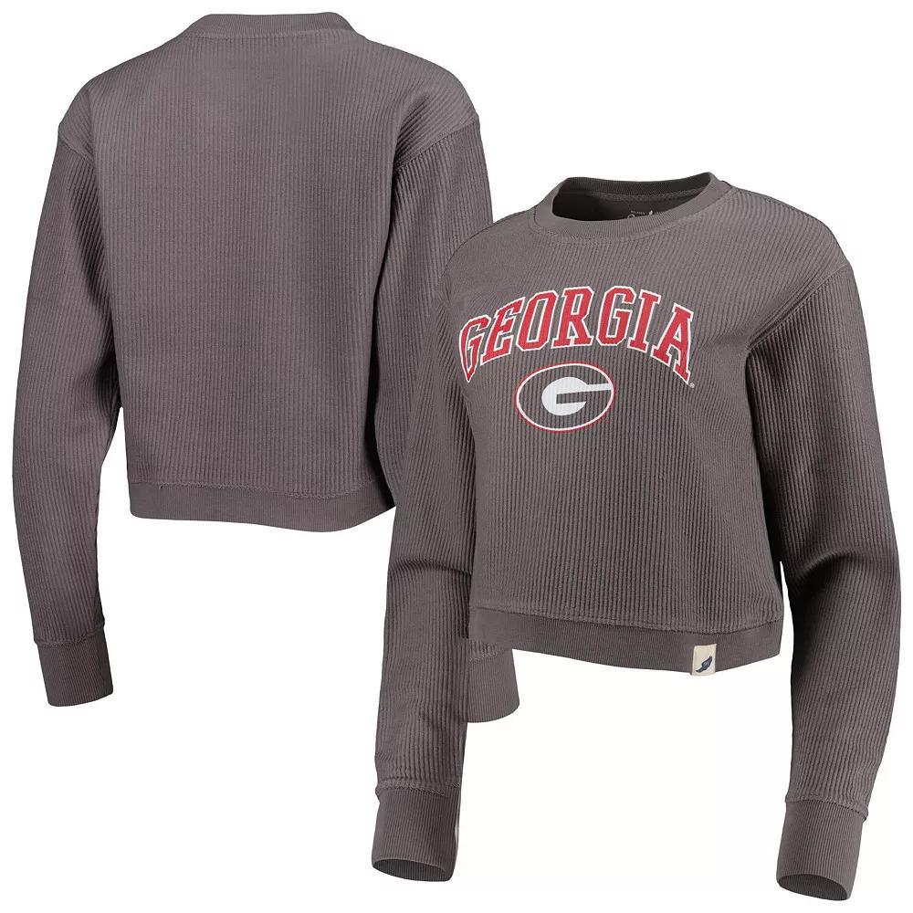 Women's League Collegiate Wear Gray Georgia Bulldogs Classic Campus Corded Timber Sweatshirt, Size: XL, Grey Product Image