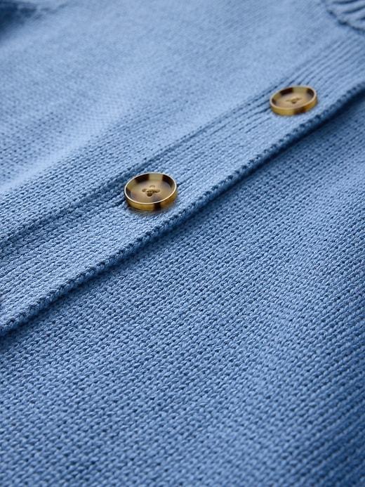 100% Cotton Crewneck Cardigan Product Image