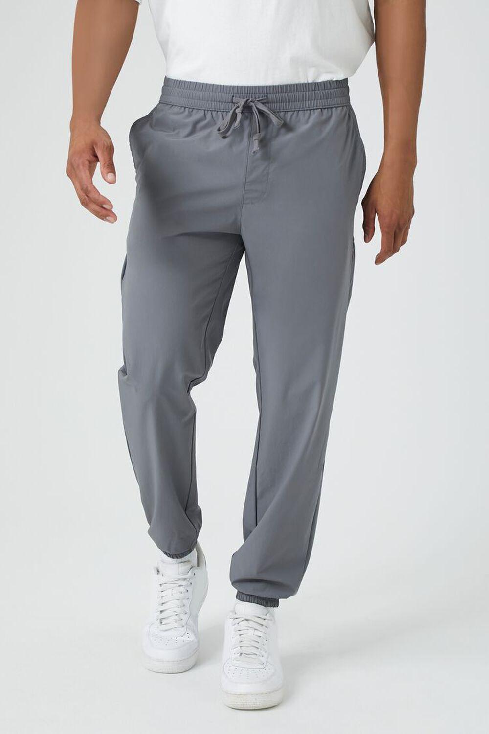 Nylon-Blend Drawstring Joggers | Forever 21 Product Image