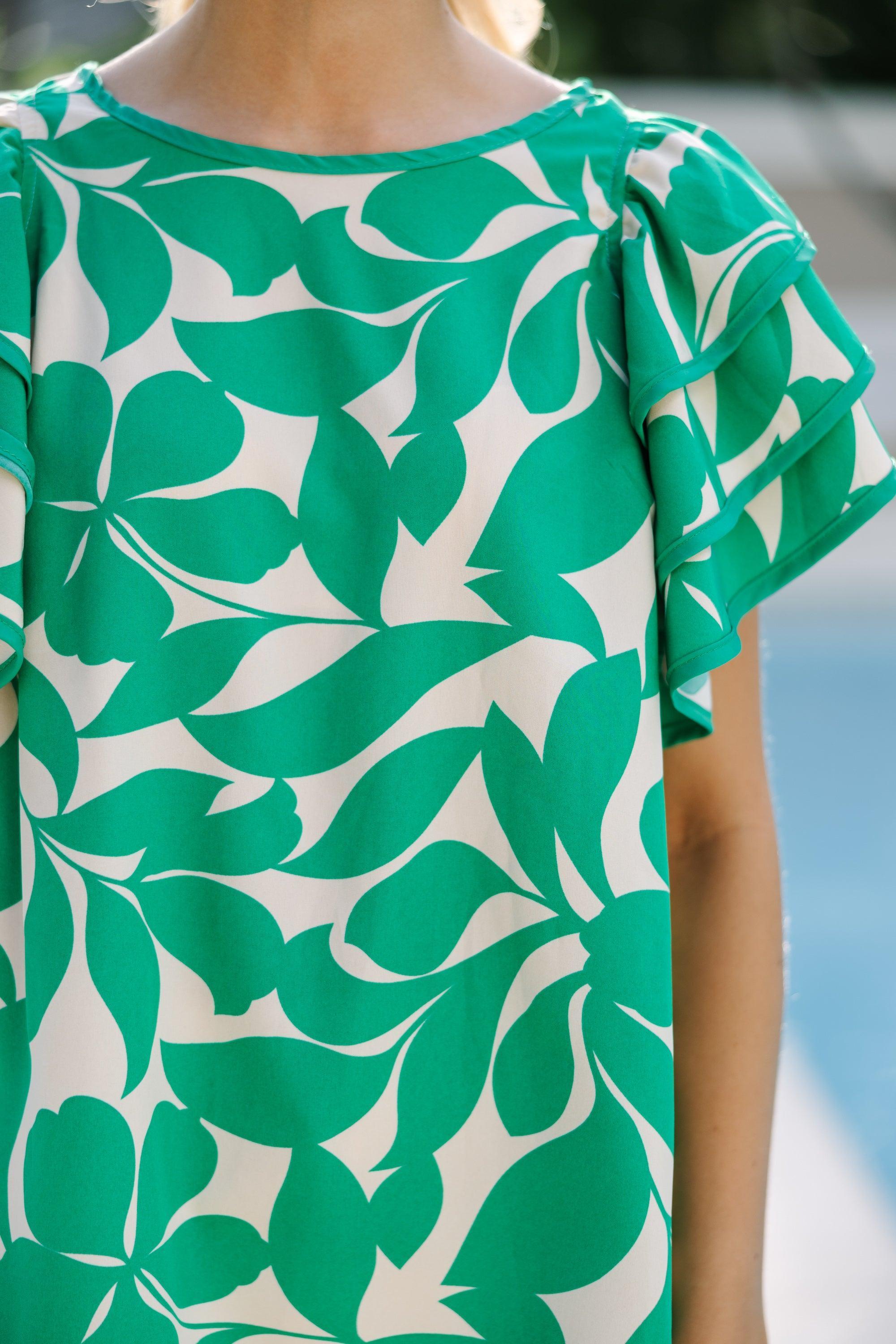 All In Green Floral Blouse Female Product Image