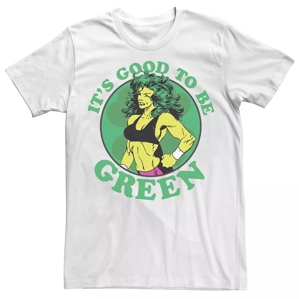 Men's Marvel St. Patrick's Day She-Hulk It's Good To Be Green Tee, Size: Medium, White Product Image