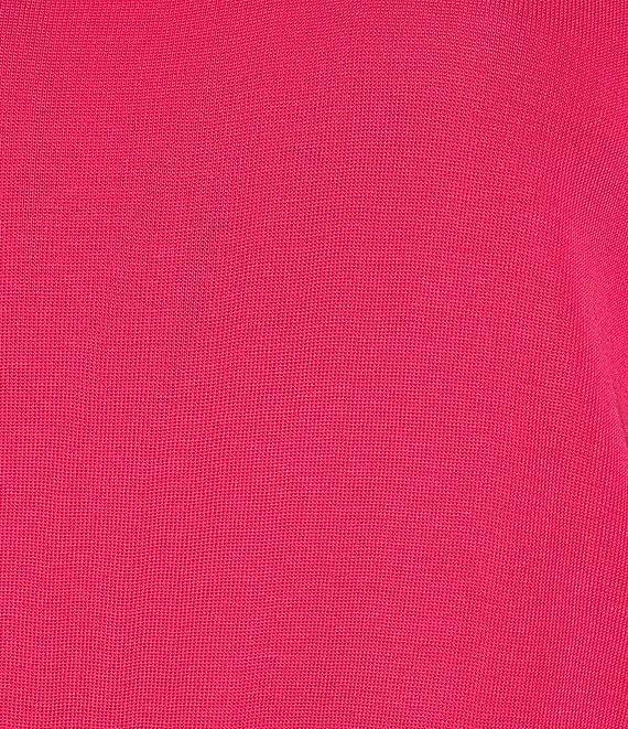 Ming Wang Novelty Woven Square Geo Cutout Spread Collar 3/4 Sleeve Jacket Product Image