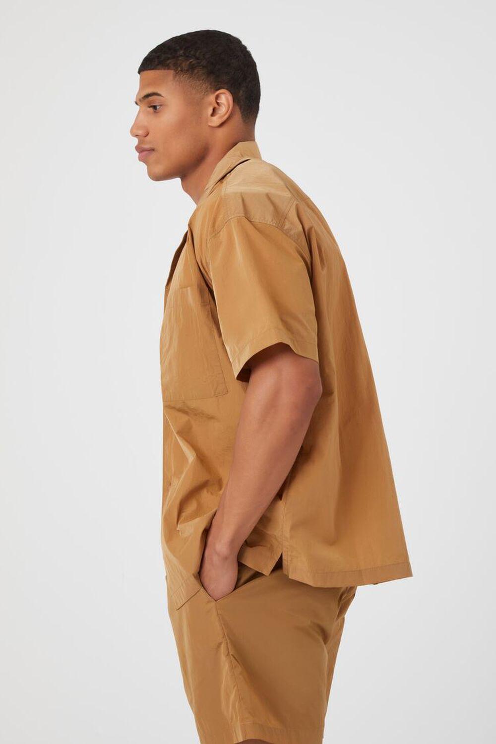 Cuban Collar Short-Sleeve Shirt | Forever 21 Product Image