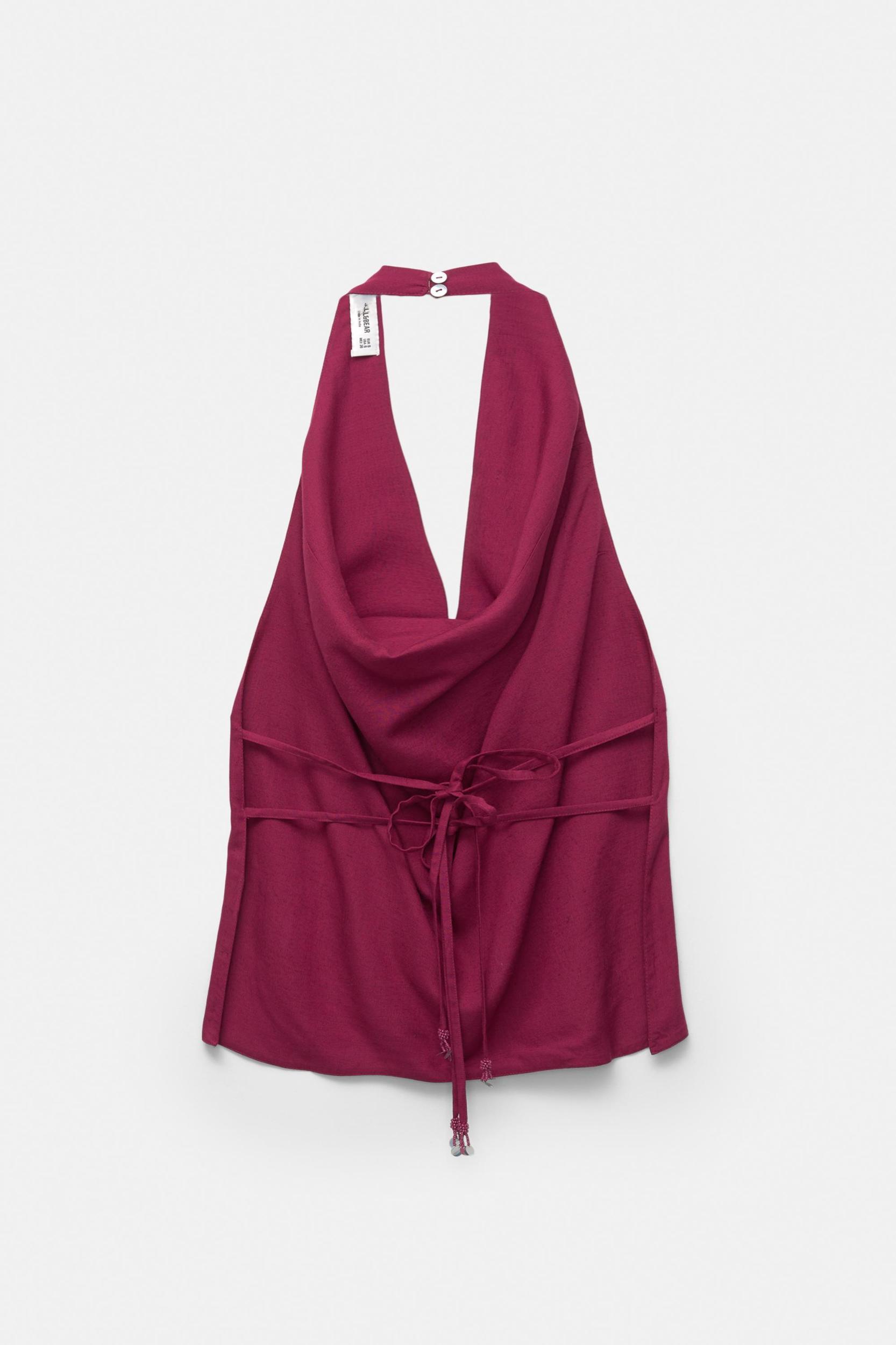 Rustic draped halter top Product Image