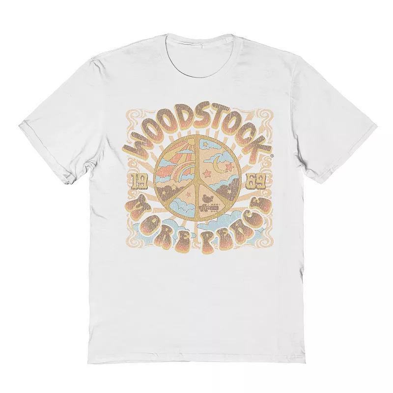 Men's Woodstock Graphic Tee, Size: Medium, White Product Image