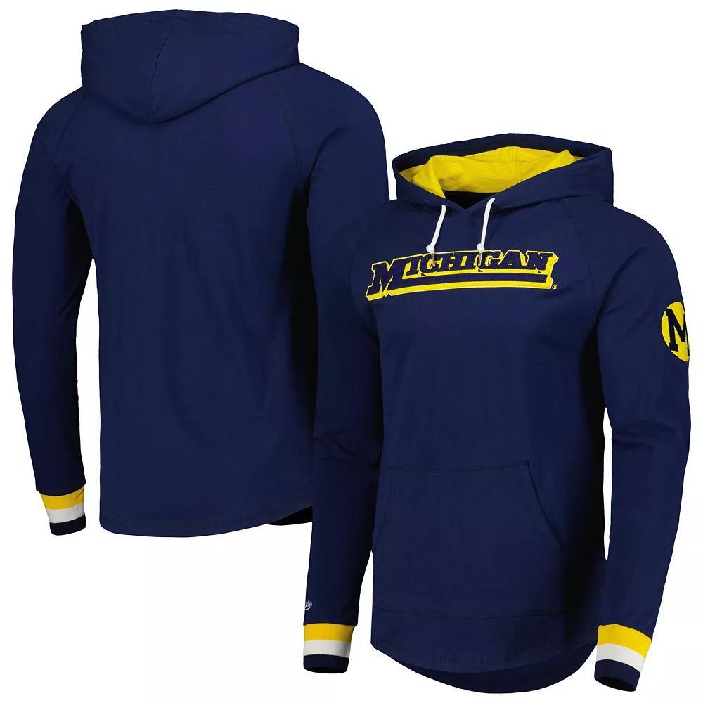 Men's Mitchell & Ness Navy Michigan Wolverines Legendary Raglan Pullover Hoodie,  Product Image