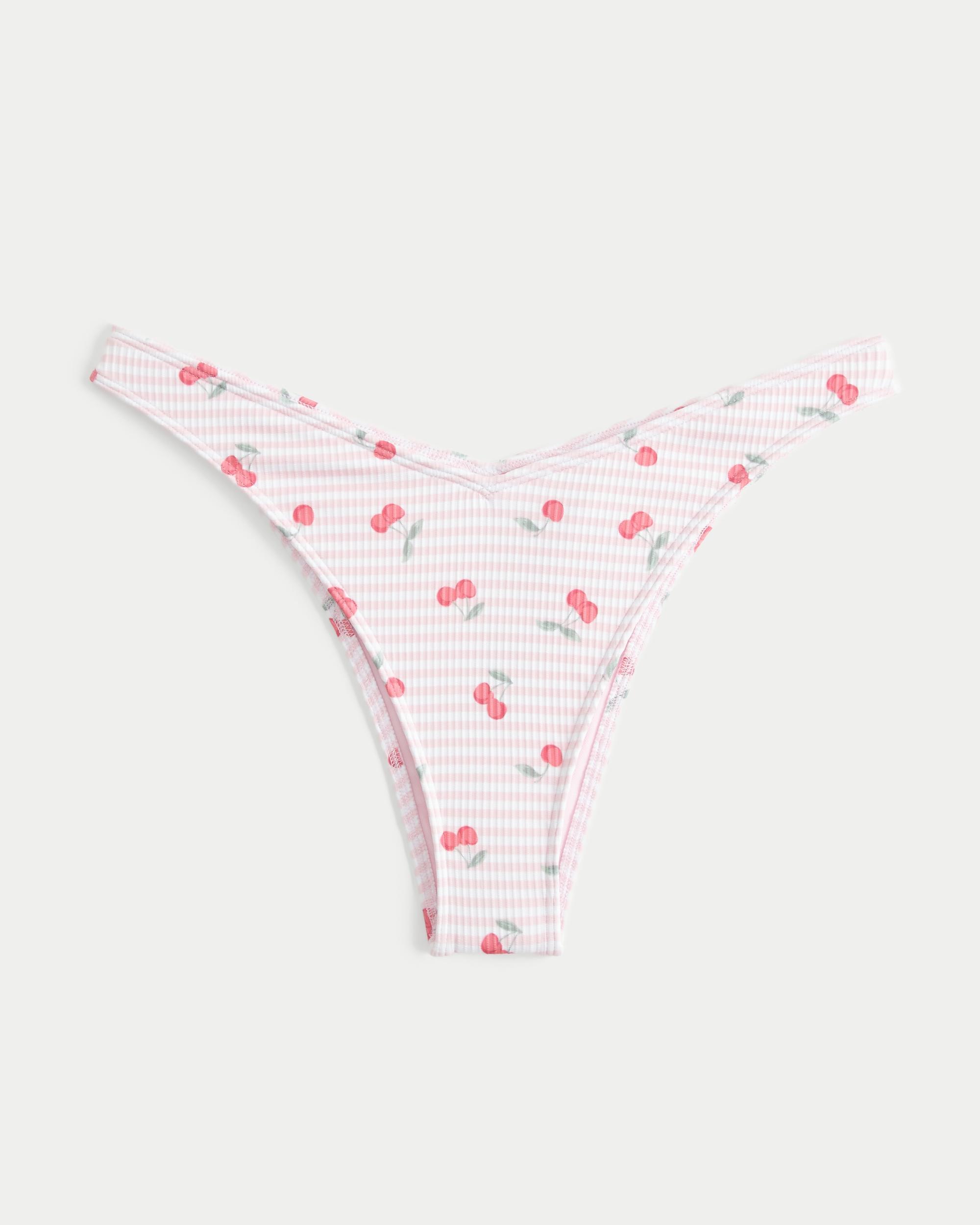 Ribbed High-Leg V-Waist Cheekiest Bikini Bottom Product Image