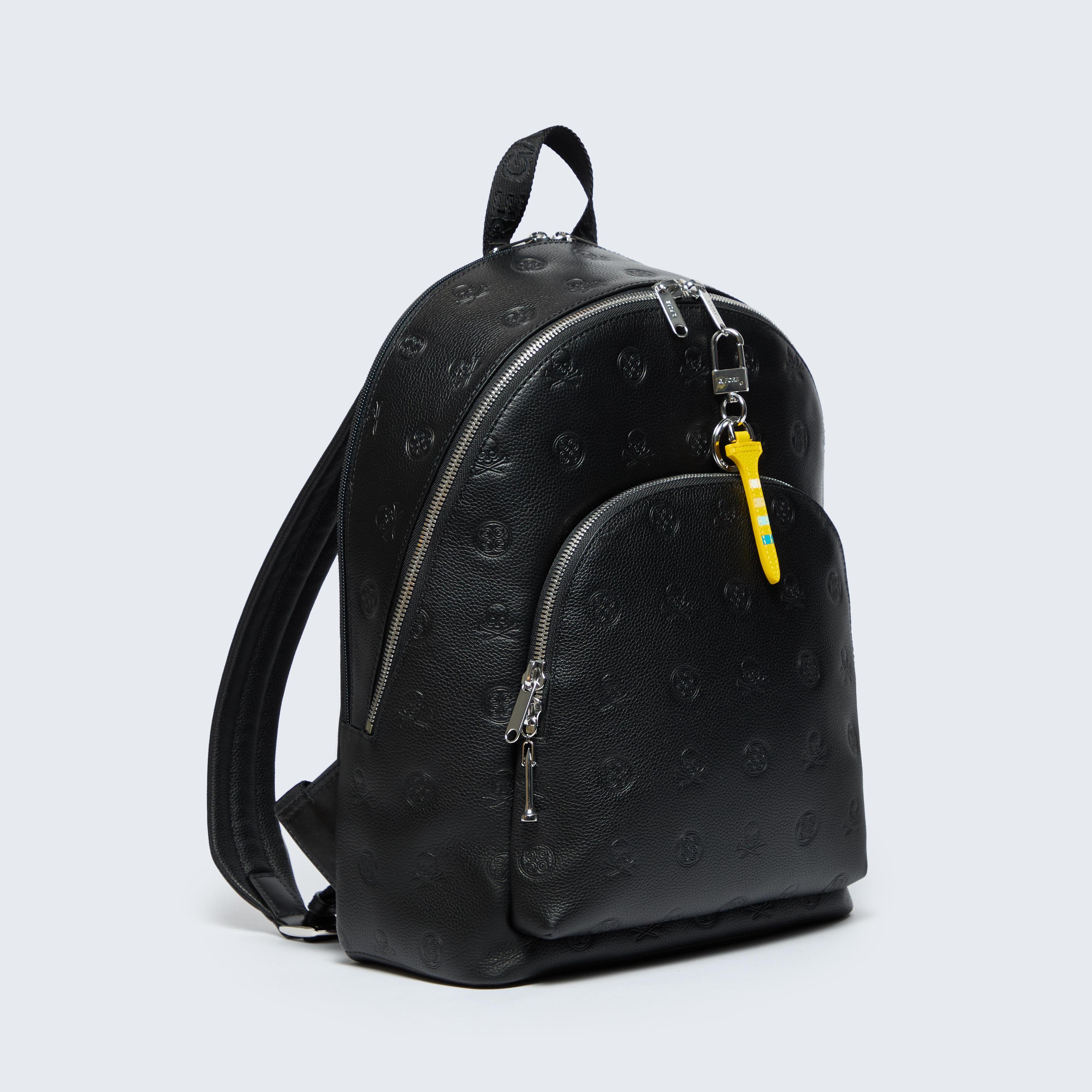 EMBOSSED SKULL & TEES LEATHER BACKPACK Product Image