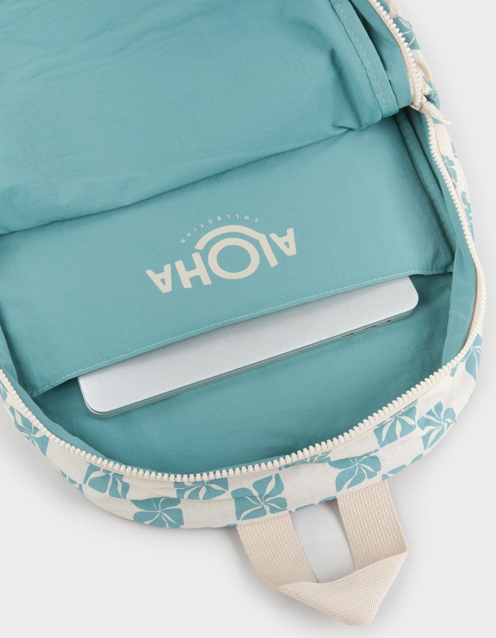 ALOHA Collection Pua Check Travel Light Backpack - TURQ COMBO Product Image