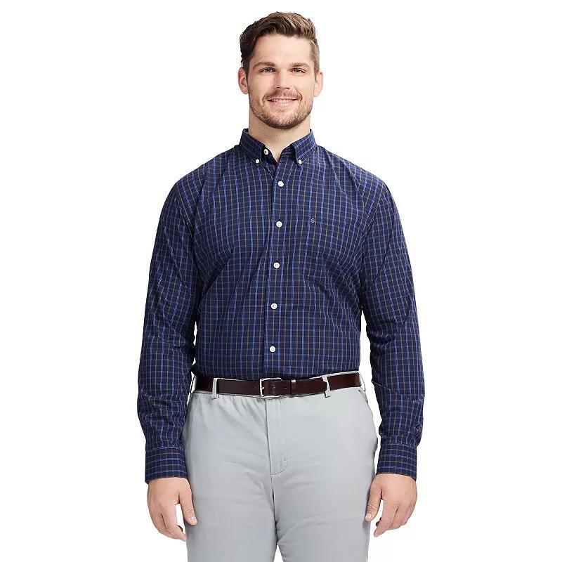 Big & Tall IZOD Performance Long Sleeve Plaid Button Down Shirt, Men's,  Product Image