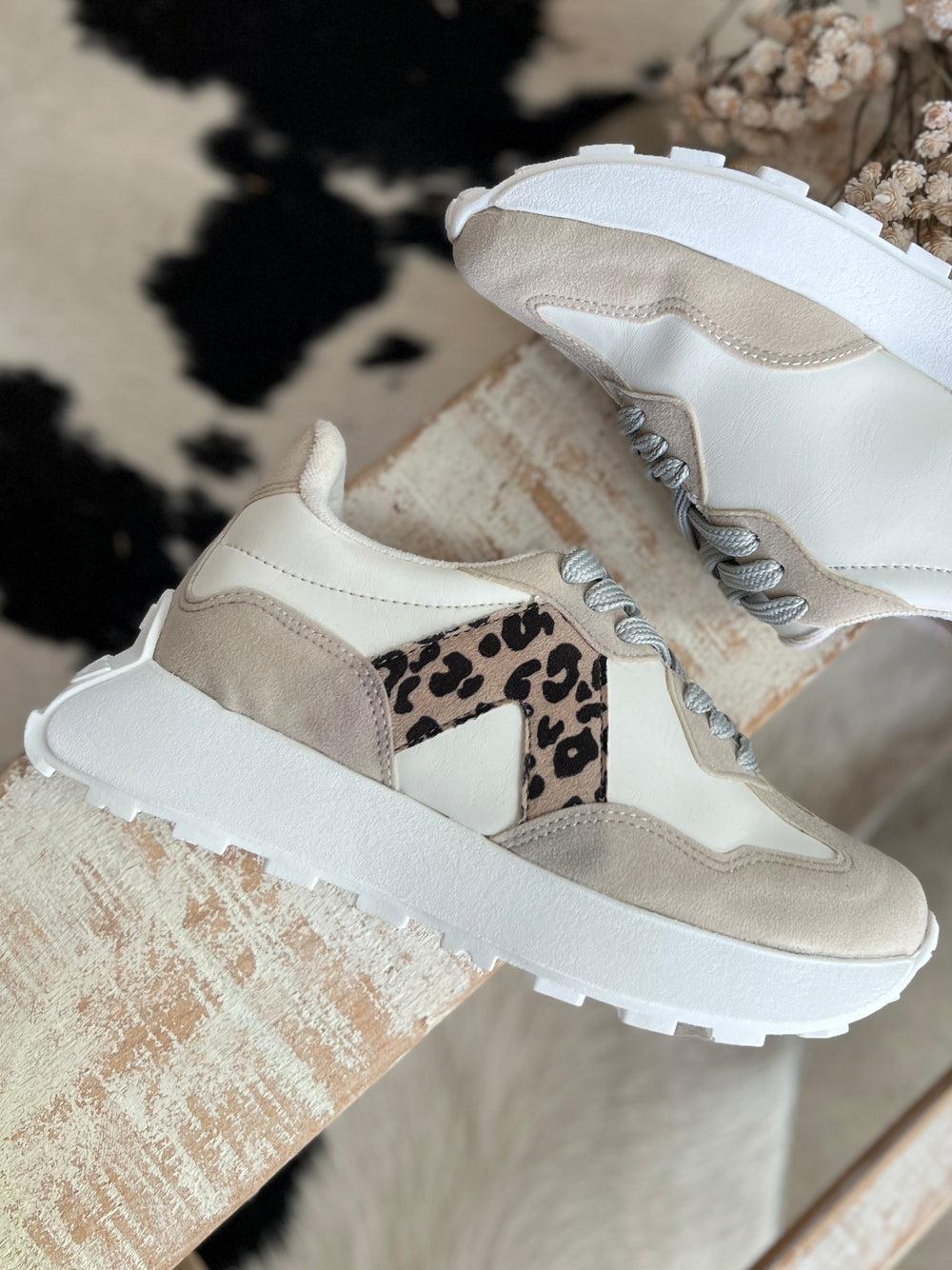 Smith Tan Leopard Sneakers Product Image