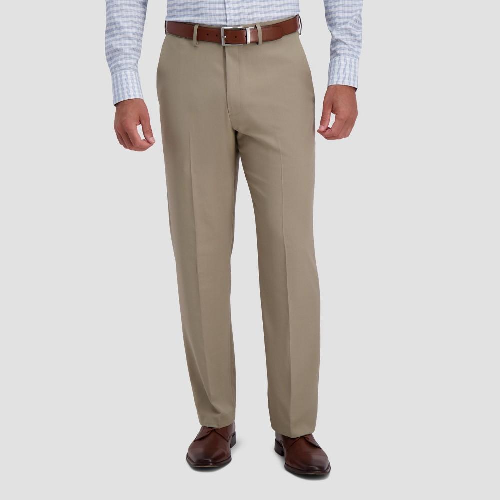 Haggar H26 Mens Big & Tall Stretch Classic Fit Dress Pants - Khaki 44x30 Product Image