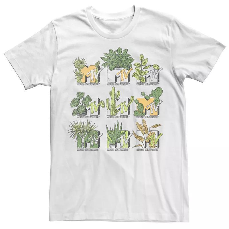 Men's MTV Succulent Grid Logo Tee, Size: 3XL, White Product Image