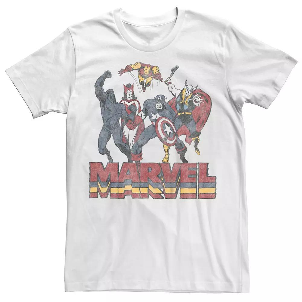 Men's Marvel Comics Vintage Superheroes Lineup Graphic Tee,  Product Image