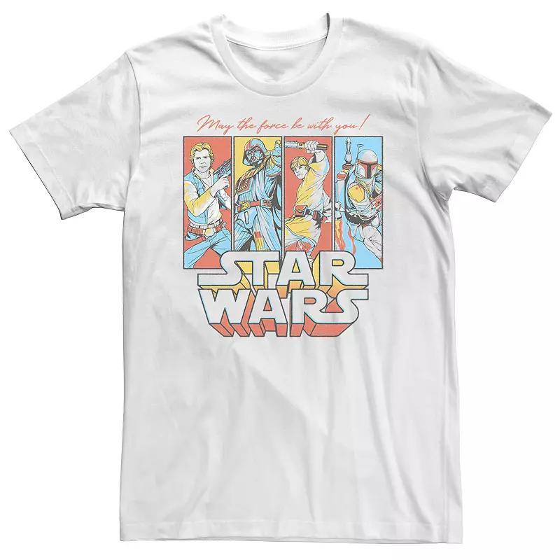 Big & Tall Star Wars Pop Culture Crew Logo Tee, Men's, Size: 4XL, White Product Image