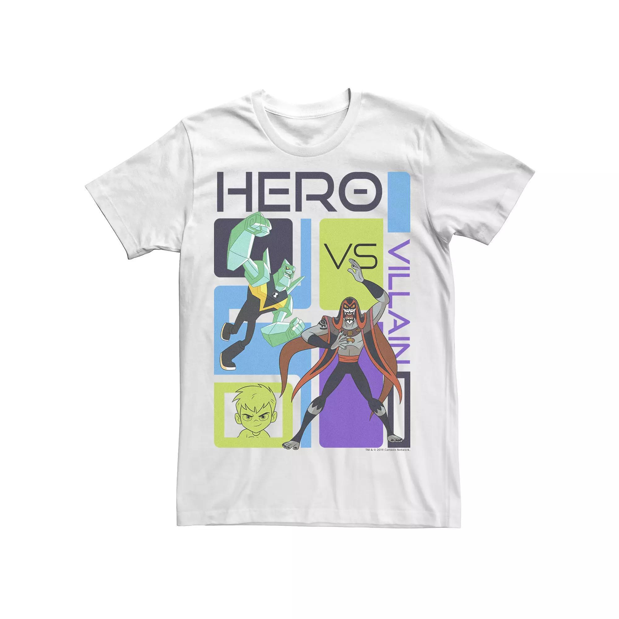 Men's Ben 10 Hero VS Villain Panel Grid Graphic Tee,  Product Image