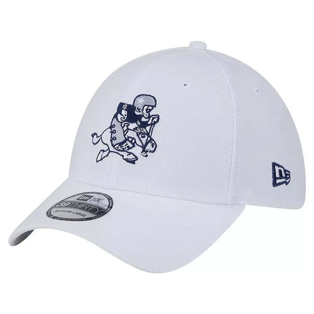 Men's New Era White Dallas Cowboys Throwback 39THIRTY Flex Hat, Size: Medium/Large Product Image