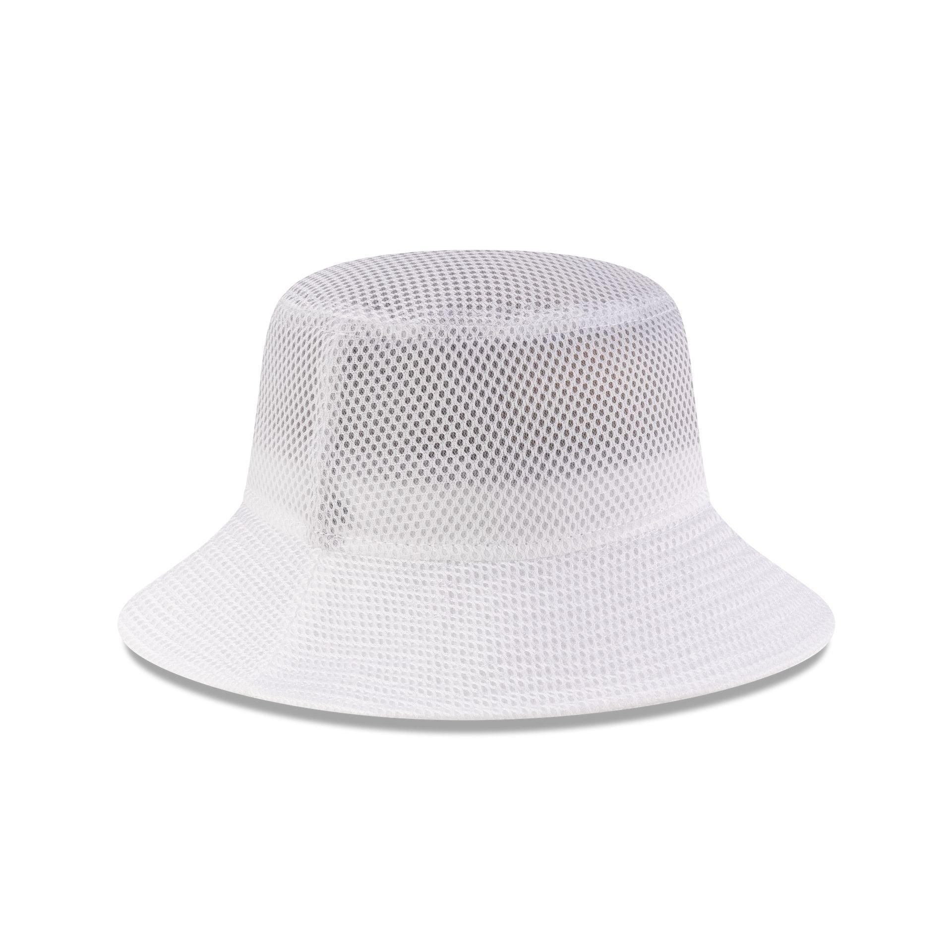 New Era Cap Air Mesh White Bucket Hat Male Product Image