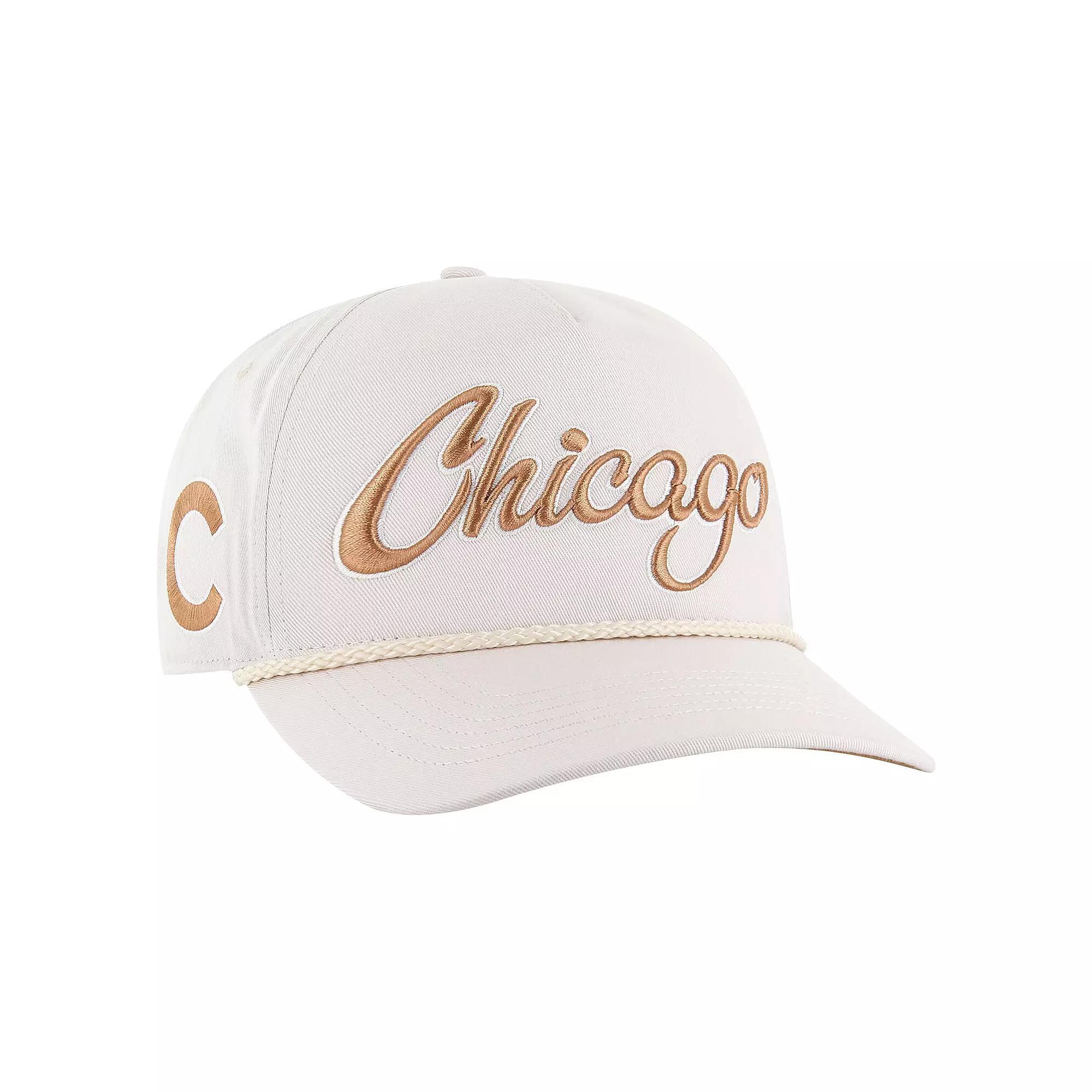 Men's '47 Cream Chicago Cubs Neutral Overhand Hitch Adjustable Hat, Beige Product Image