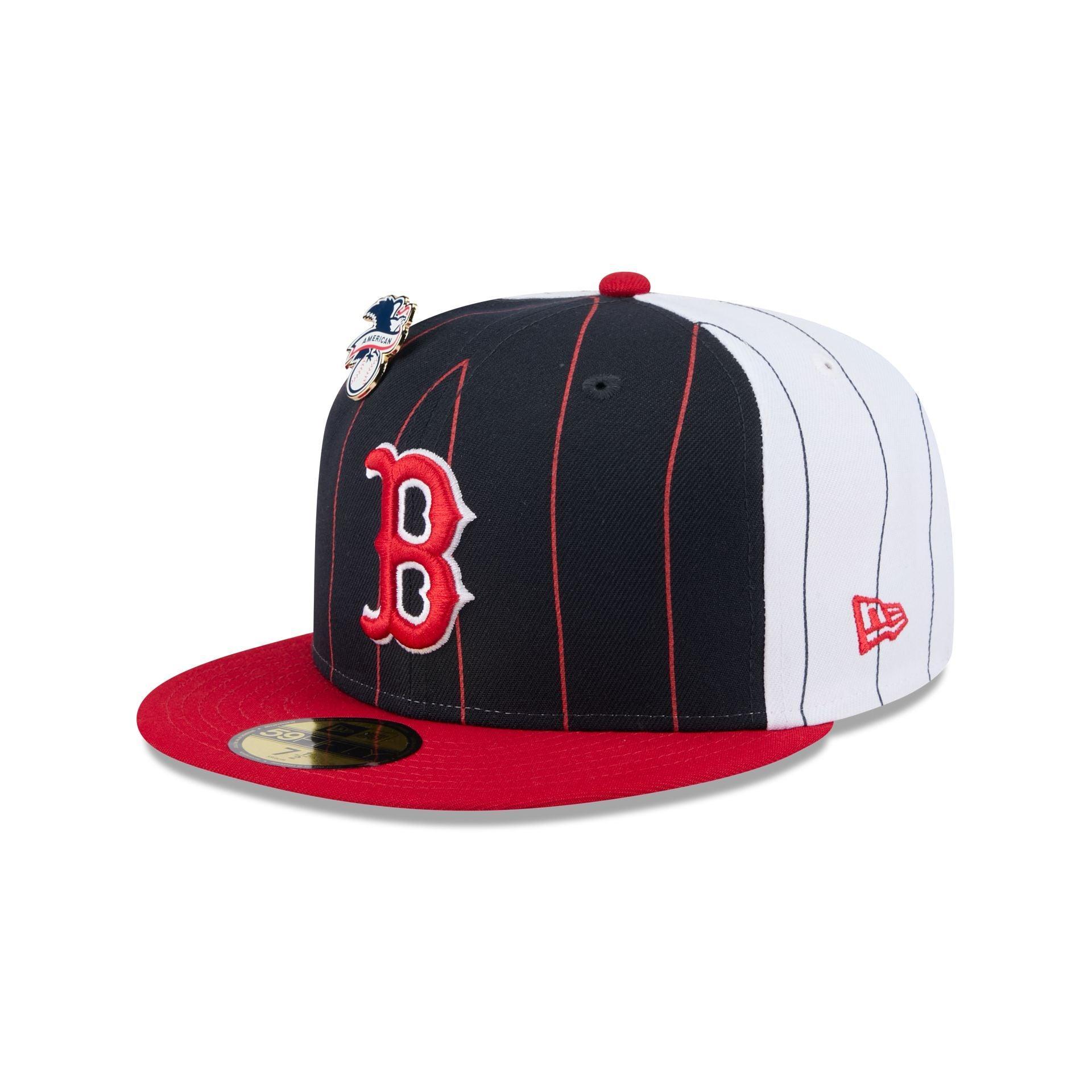 Boston Red Sox Pinstripe League Pin 59FIFTY Fitted Hat Male Product Image