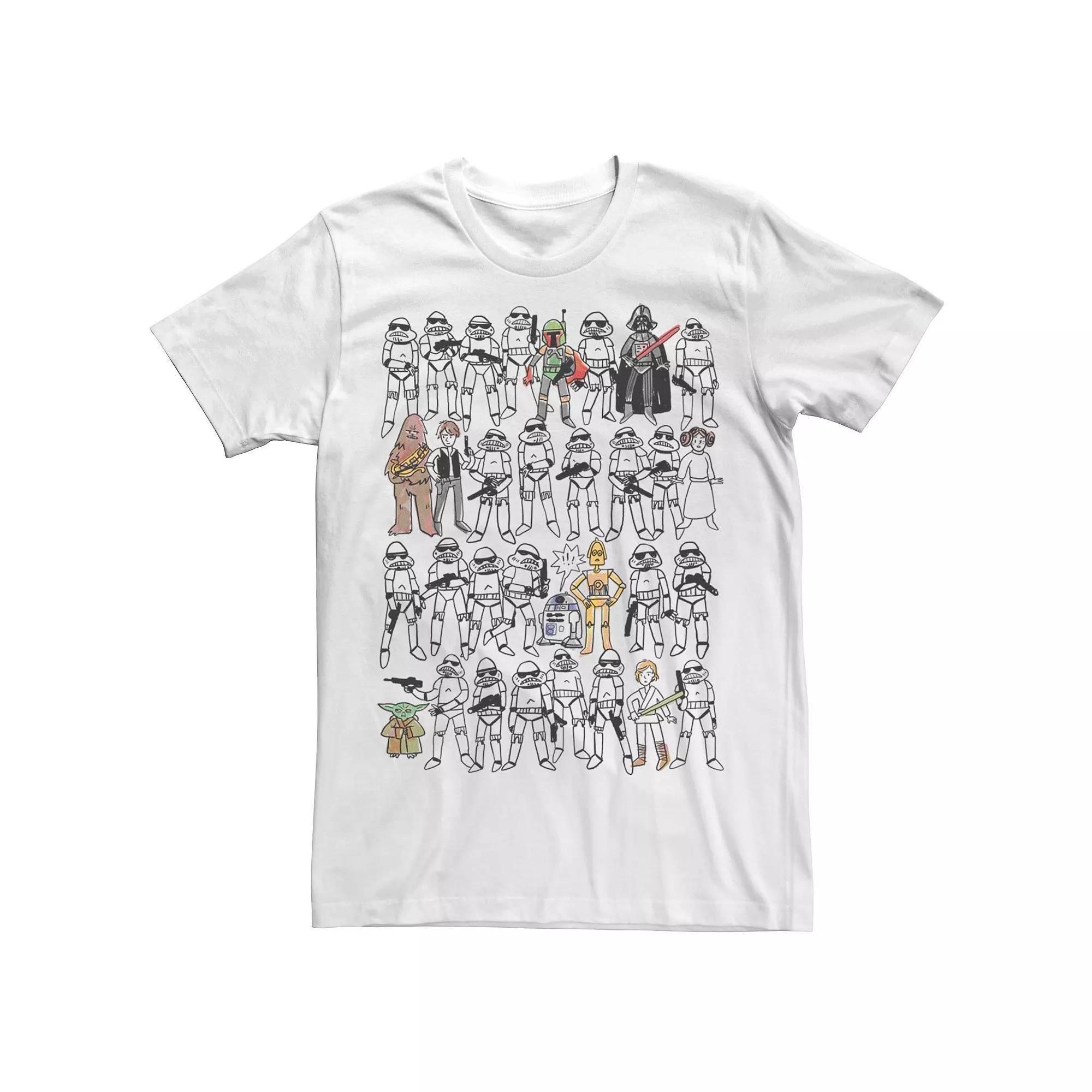 Men's Star Wars Group Line-Up Sketch Graphic Tee,  Product Image
