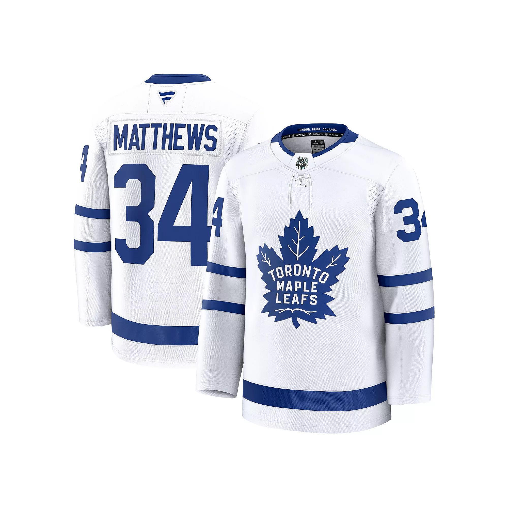 Men's Fanatics Auston Matthews White Toronto Maple Leafs Away Premium Jersey, Size: 52, Mpl White Product Image