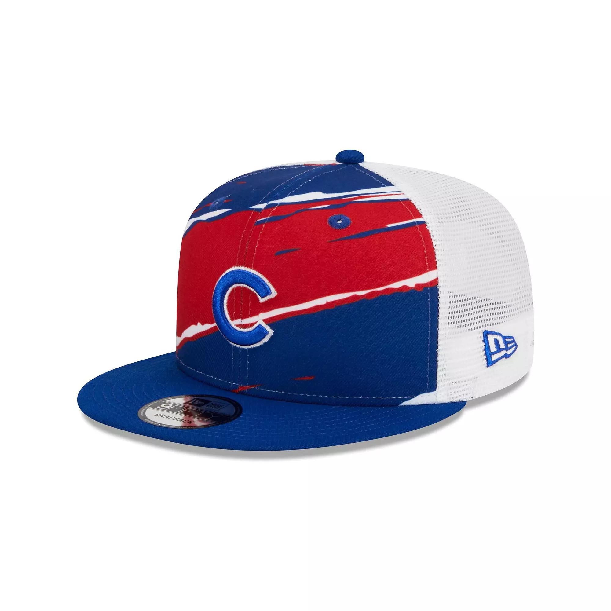 Men's New Era Royal Chicago Cubs Tear Trucker 9FIFTY Snapback Hat, Blue Product Image