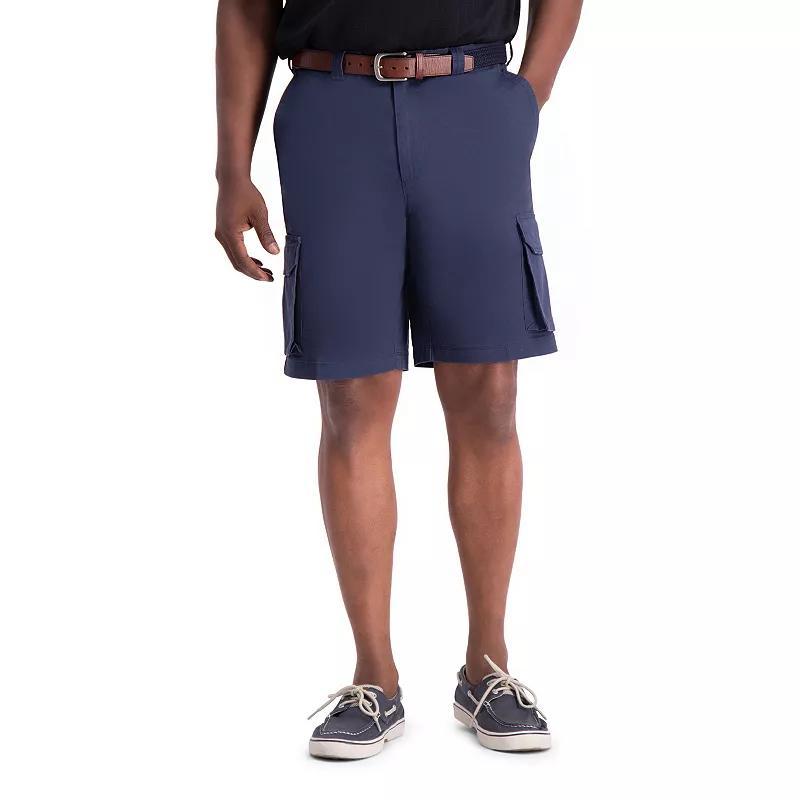 Men's Haggar® 10" Straight-Fit Stretch Cargo Flat-Front Shorts, Size: 44, Grey Product Image