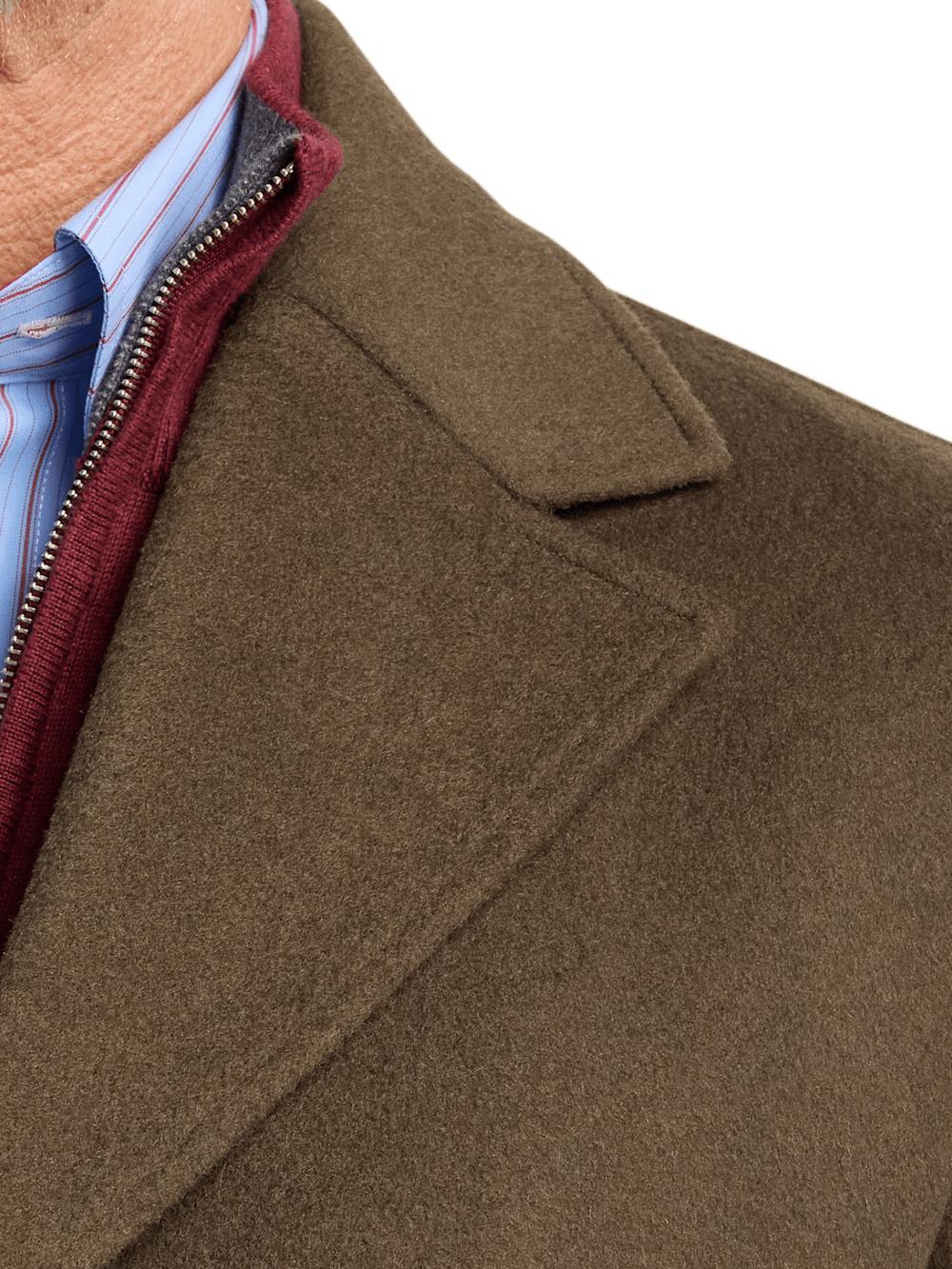 Wool Blend Topcoat - Olive Product Image