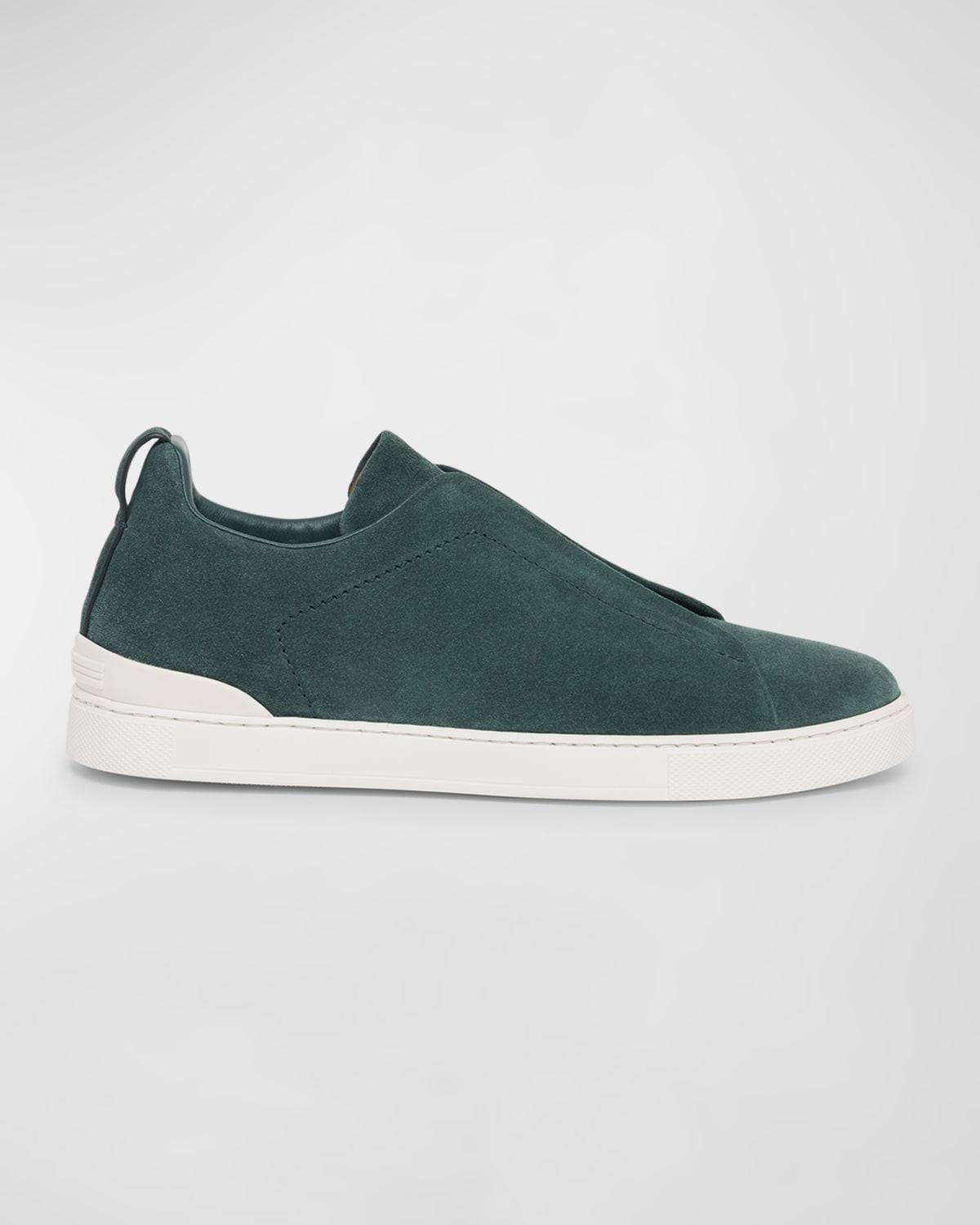 Mens Triple Stitch Suede Sneakers Product Image