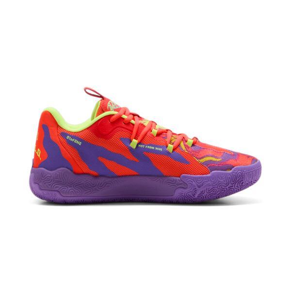 PUMA x LAMELO BALL MB.03 Lo Lava Mens Basketball Shoes in Purple Glimmer/Red Blast Product Image