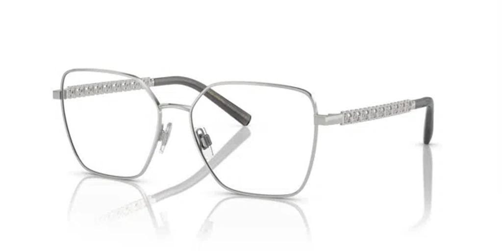 DOLCE & GABBANA Dg1351 05 54 Women's Square Eyeglasses - Silver Frame In Gray Product Image