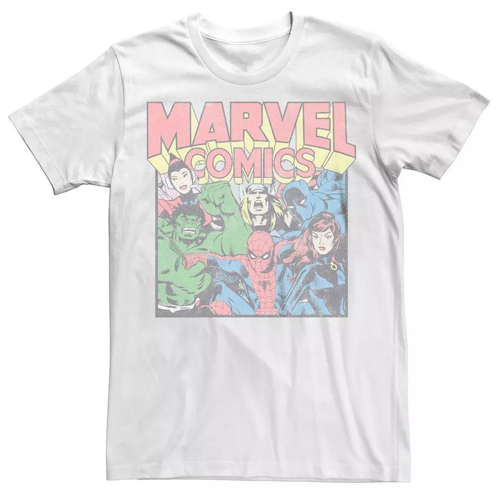 Men's Marvel Comics Vintage Superheroes Graphic Tee, Size: XXL, White Product Image