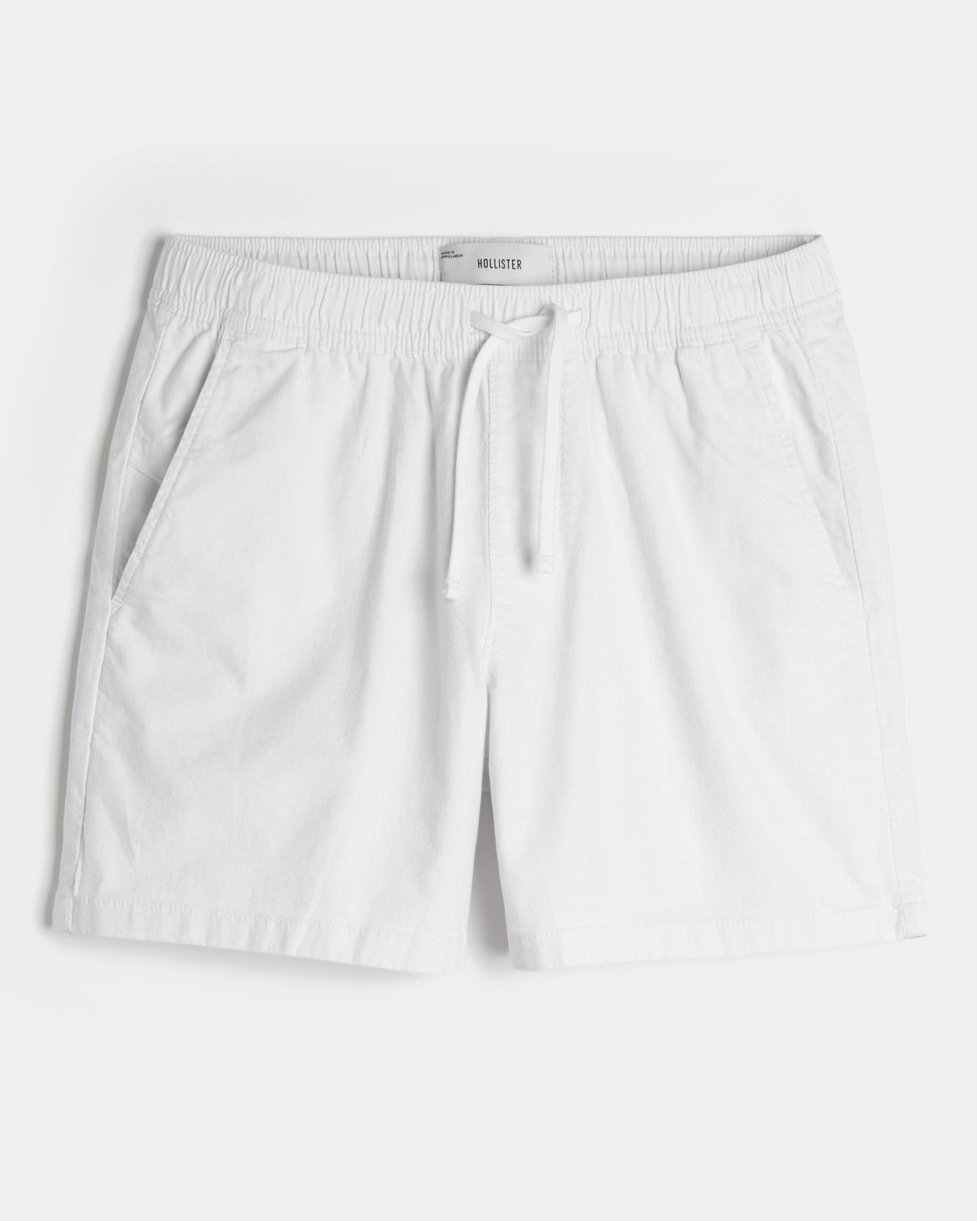 Mid-Thigh Twill Pull-On Shorts Product Image