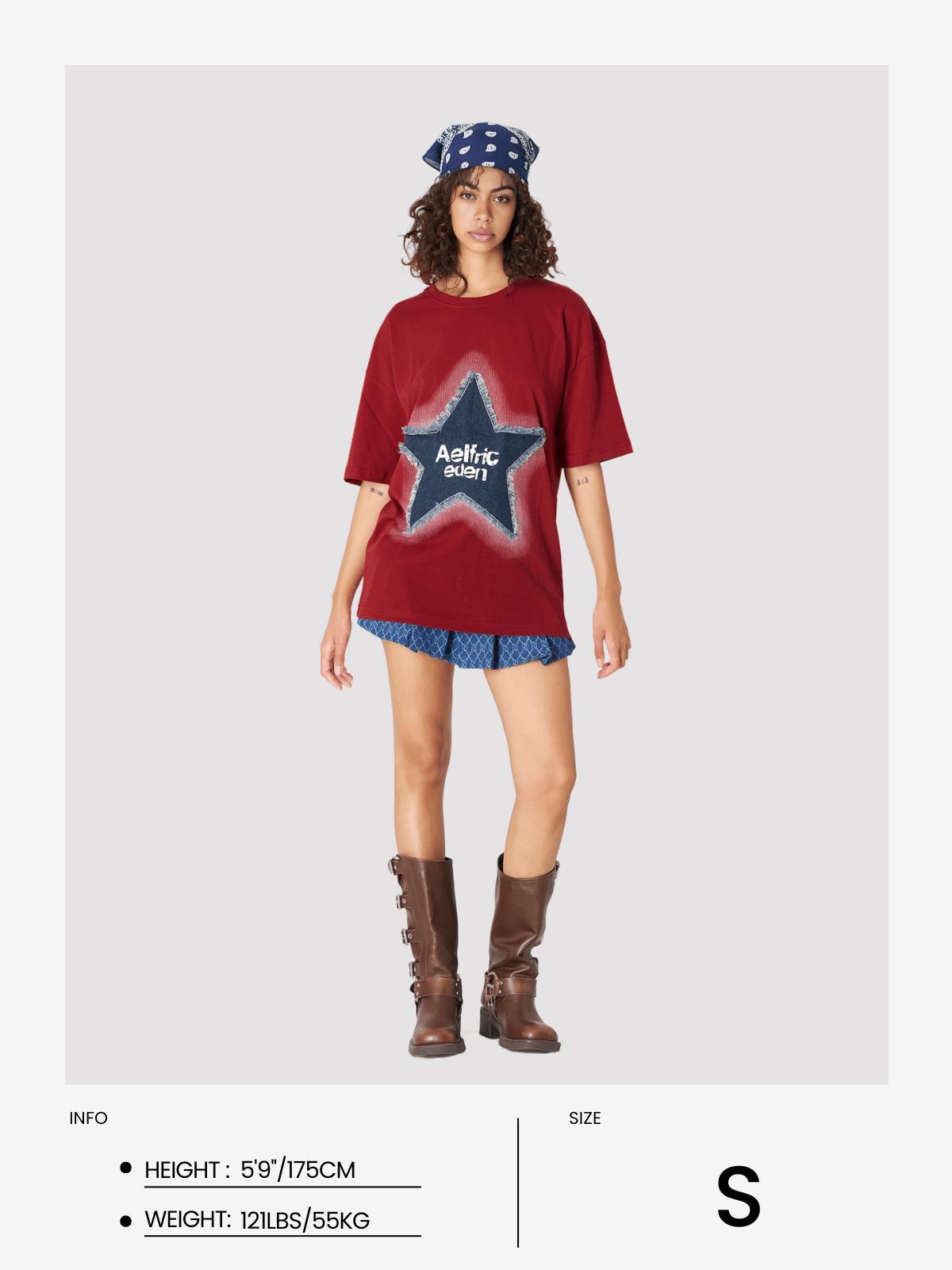 Aelfric Eden Denim Star Applique Tee Product Image