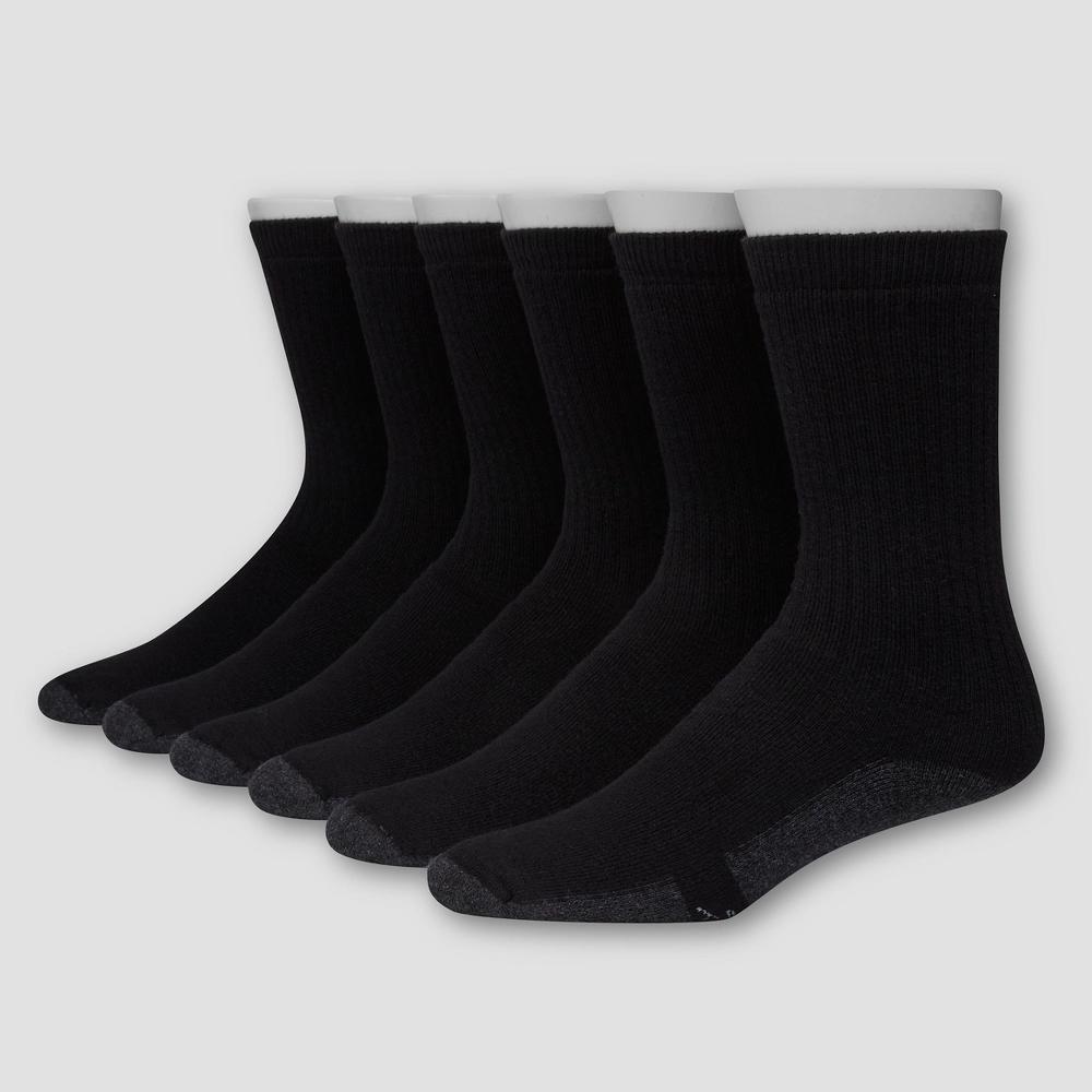 Hanes Premium Men's X-Temp Ultra Cushion Crew Socks 6pk - Black 6-12 Product Image