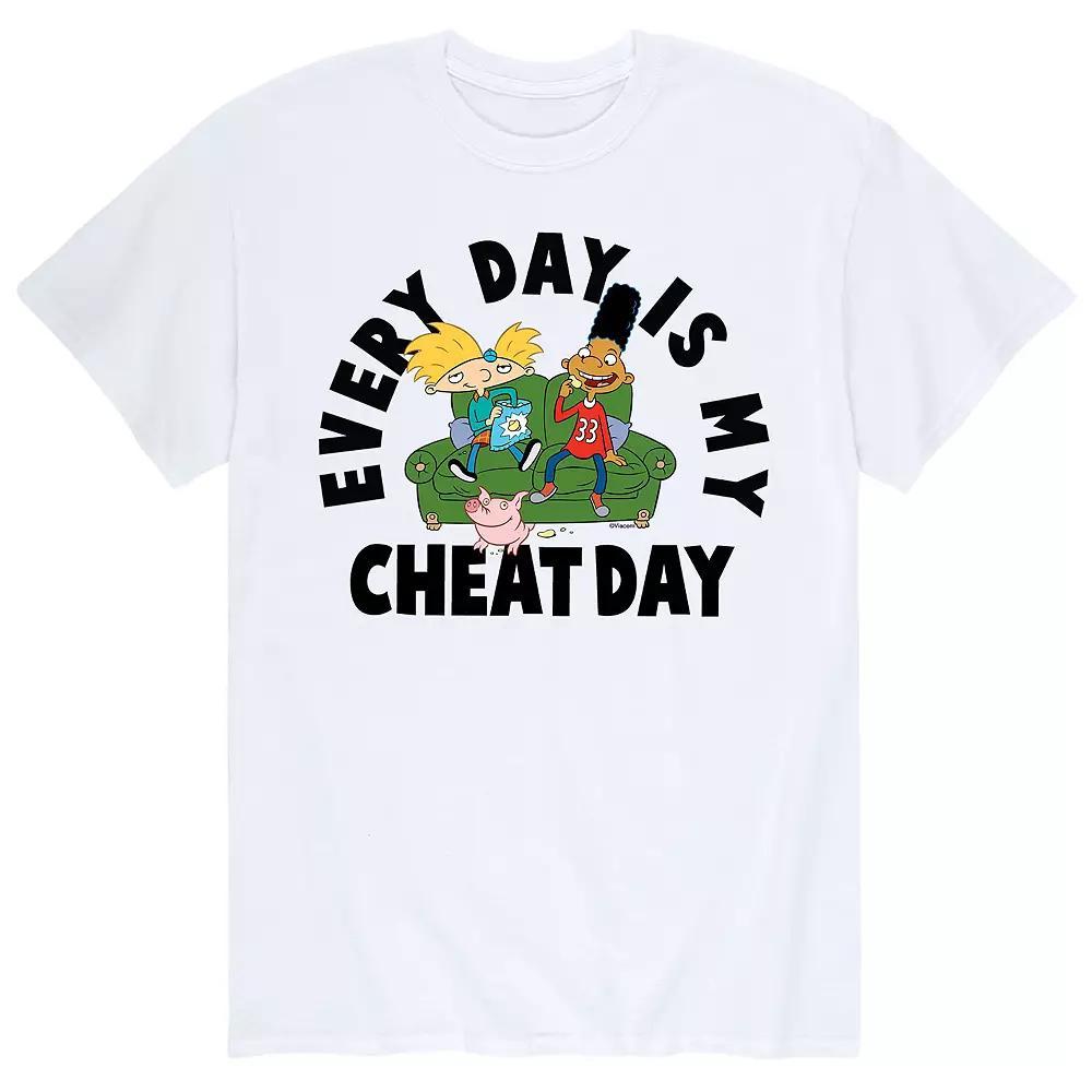 Men's Hey Arnold! Cheat Day Tee, Size: XL, White Product Image