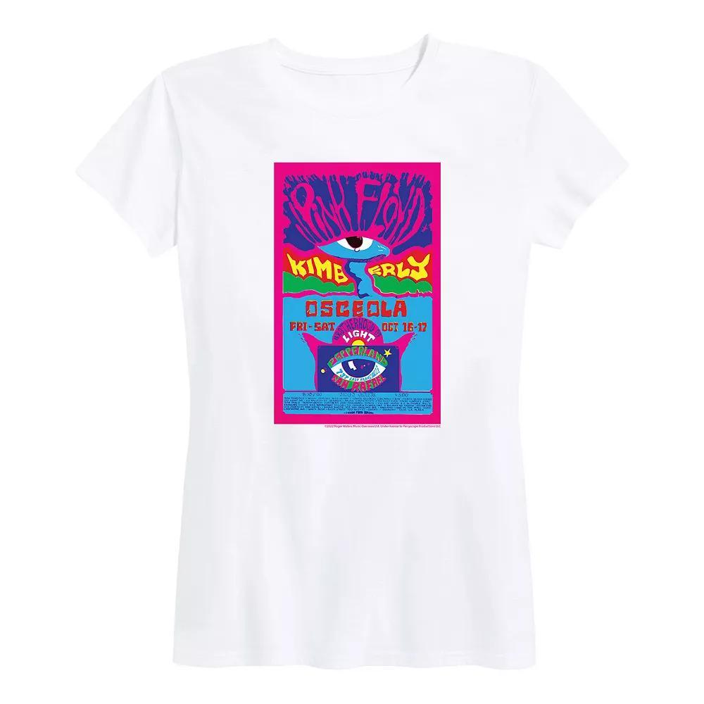 Women's Pink Floyd Pepperland Poster Graphic Tee, Girl's, Size: Small, White Product Image