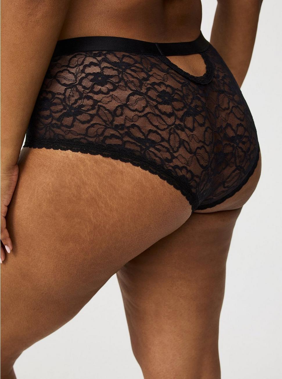 Cotton & Lace Mid-Rise Cheeky Panty Product Image