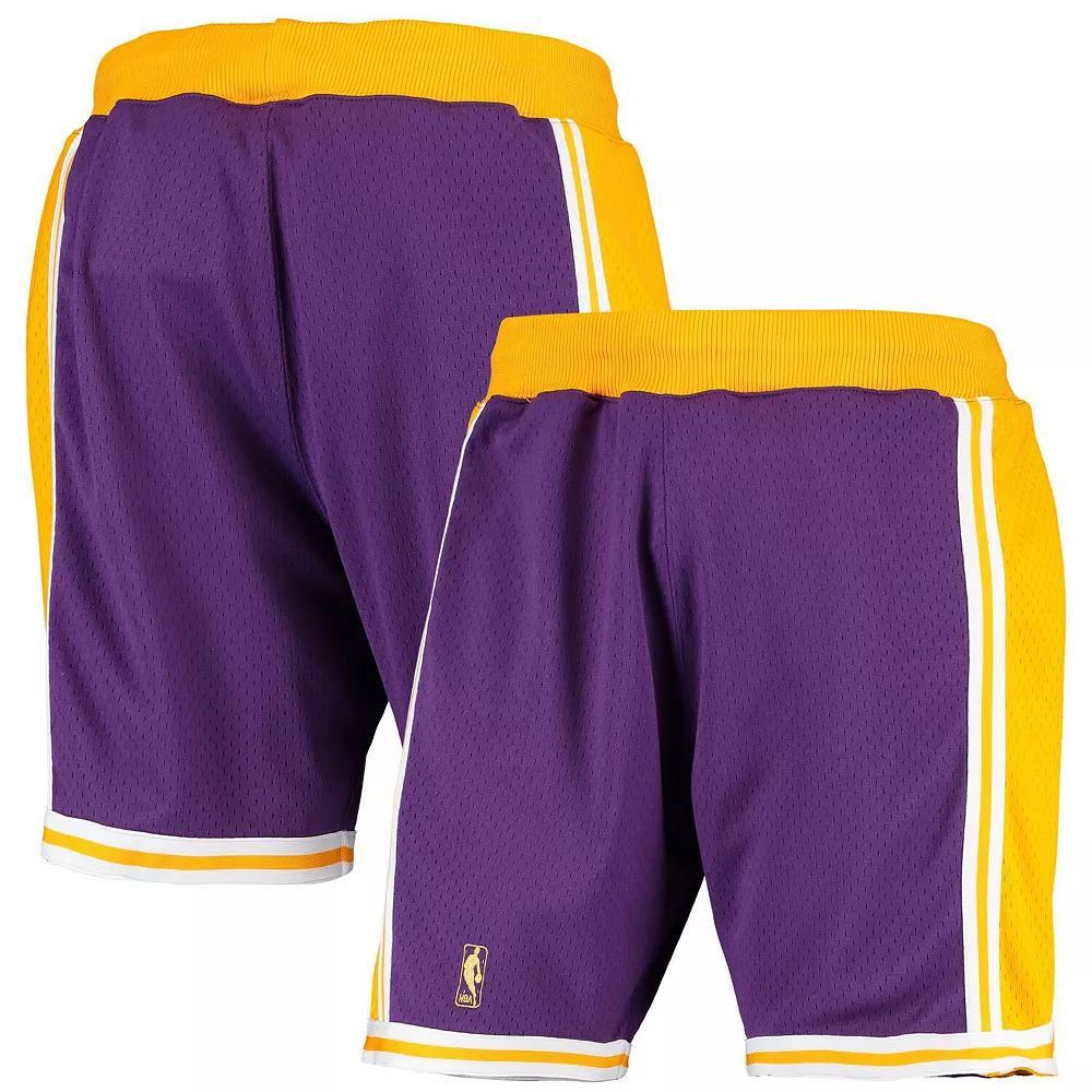 Men's Mitchell & Ness Purple Los Angeles Lakers 1996-1997 Hardwood Classics Throwback Authentic Shorts, Size: Large Product Image