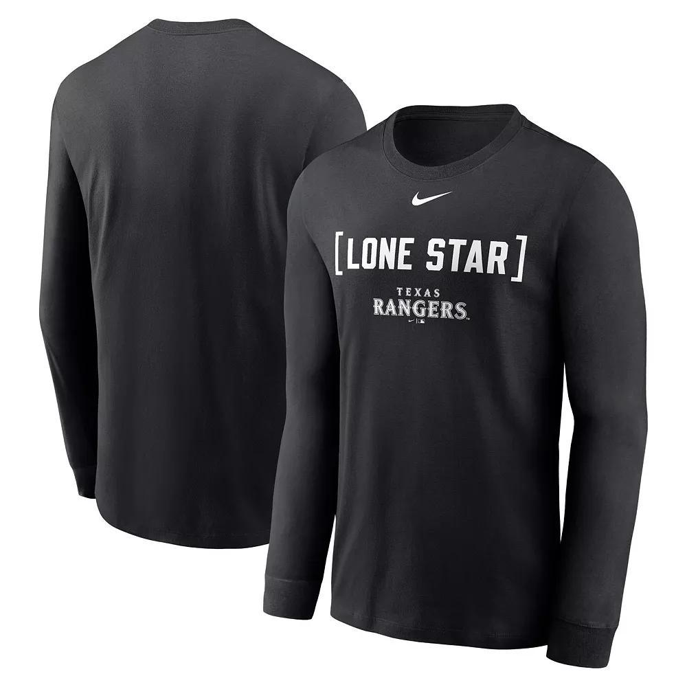 Men's Nike Black Texas Rangers Local Nickname Long Sleeve T-Shirt, Size: Medium Product Image