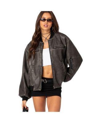 Womens Vava washed bomber jacket Product Image