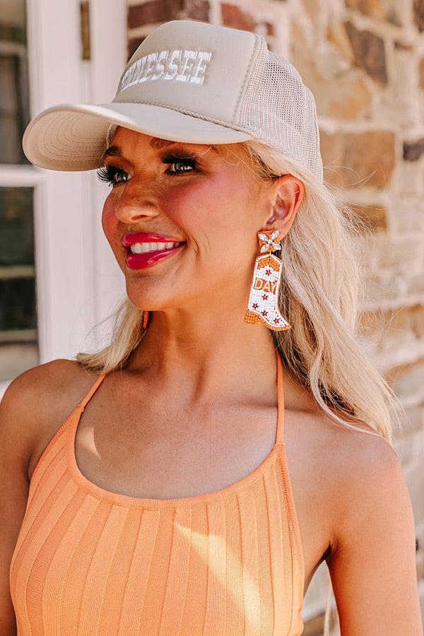 Game Day Down South Earrings In White Product Image